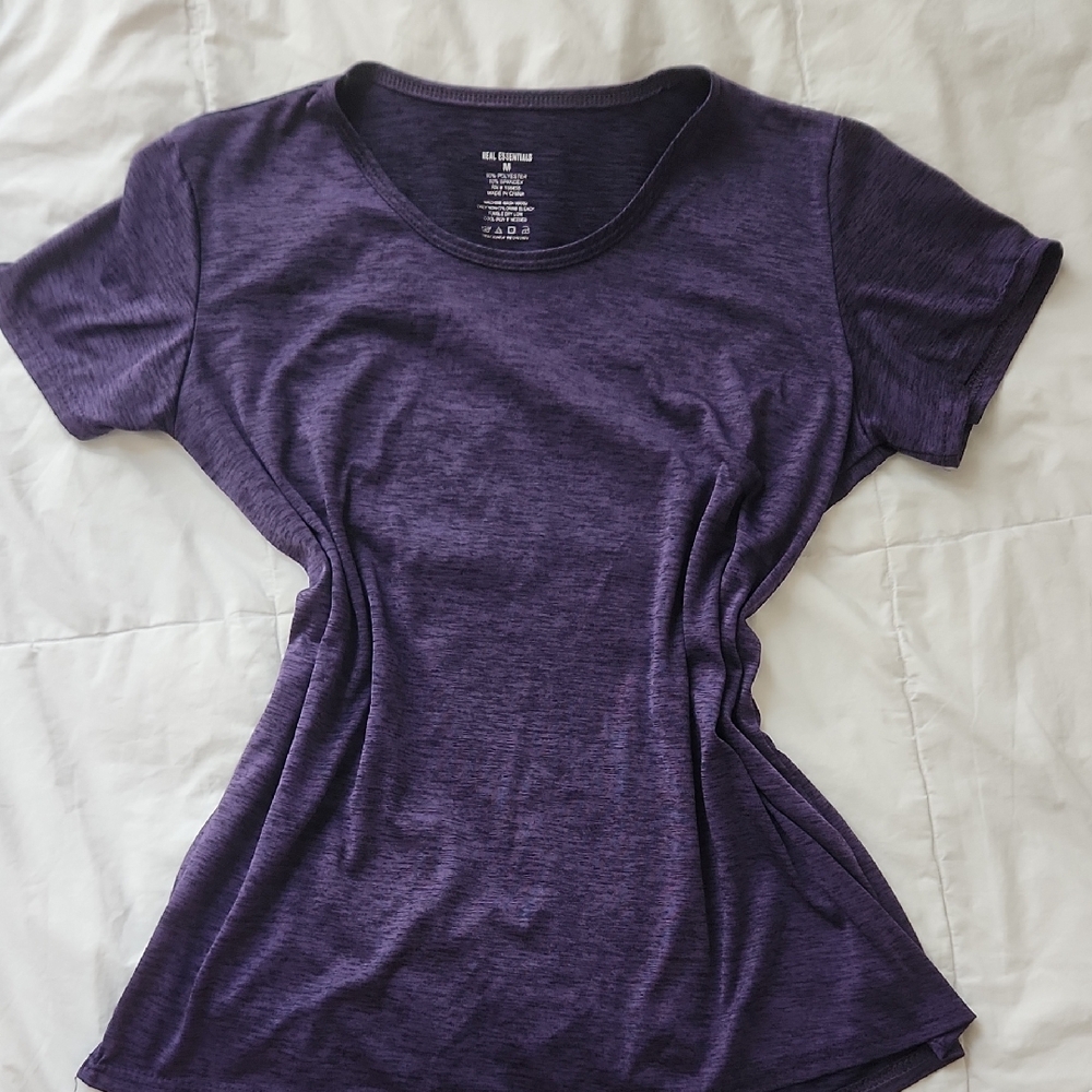 Real Essentials Purple Short Sleeve T-Shirt